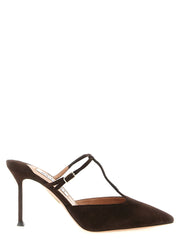 Women's Sorbonne Mule Brown Goat Leather Heels