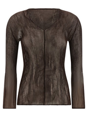 Women's Brown Polyester Blouse