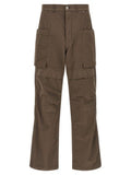 Men's Brown Cotton Cargo Pants