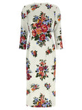 Women's White Viscose Midi Dress