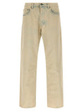 Men's Beige Cotton Jeans Denim Clothing