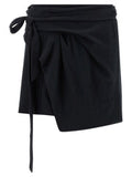 Women's Black Cotton Long Skirt