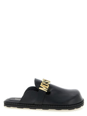 Men's Black Calfskin Clogs Shoe