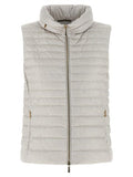 Women's Beige Polyester Sleeveless Jacket Clothing
