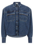 Women's Blue Cotton Blouse