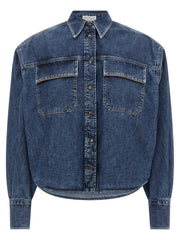 Women's Blue Cotton Blouse