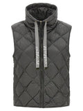 Women's Gray Polyamide Sleeveless Jacket Clothing