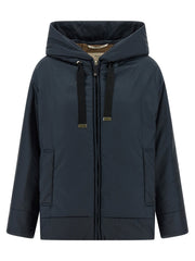 Women's Blue Polyester Shell Jacket Clothing