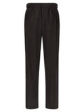 Men's Brown Virgin Wool Casual Pants