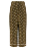 Women's Bicolor Silk Casual Pants