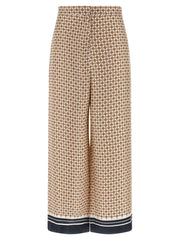 Women's Blue Silk Pants