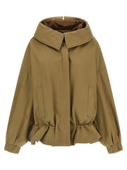 Women's Beige Cotton Shell Jacket Clothing