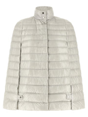 Women's Gray Polyamide Full-Length Jacket Clothing