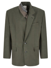 Men's Bicolor Virgin Wool Blazer Clothing