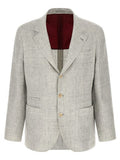 Men's Beige Linen Blazer Clothing