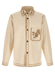 Men's Beige Denim Shirt