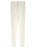 Men's White Cotton Casual Pants