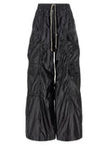 Women's Black Nylon Cargo Pants