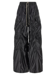 Women's Black Nylon Cargo Pants