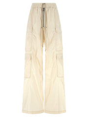 Women's Beige Nylon Cargo Pants