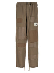 Men's Beige Wool Casual Pants