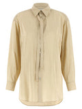 Women's Beige Silk Blouse