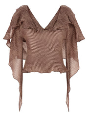Women's Bordeaux Linen Blouse