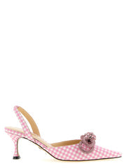 Women's Double Bow Slingback Heel Pink