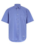 Men's Blue Cotton Blouse