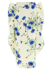Women's Blue Cotton Mini Skirt