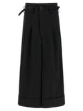 Women's Black Acetate Flared Pants