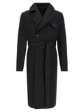 Men's Black Cotton Coat Clothing