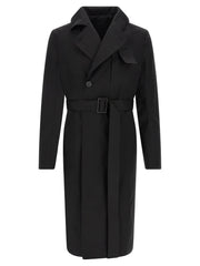 Men's Black Cotton Coat Clothing