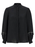Women's Black Linen Blouse