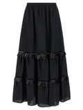 Women's Black Linen Mini Skirt
