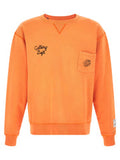 Men's Orange Cotton Sweatshirt Clothing