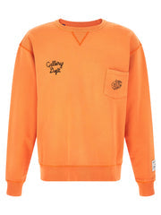 Men's Orange Cotton Sweatshirt Clothing