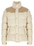 Men's Beige Polyamide Full-Length Jacket Clothing