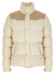 Men's Beige Polyamide Full-Length Jacket Clothing