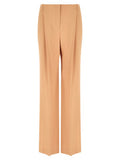 Women's Beige Acetate Casual Pants
