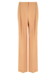 Women's Beige Acetate Casual Pants