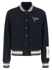 Women's Blue Virgin Wool Bomber Clothing