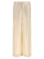 Women's Gold Linen Casual Pants