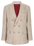 Men's Gray Linen Blazer Clothing