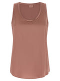 Women's Multicolor Silk Sleeveles T-Shirt