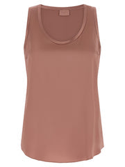 Women's Multicolor Silk Sleeveles T-Shirt