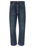 Men's Blue Linen Jeans Denim Clothing