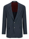 Men's Blue Hemp Blazer Clothing