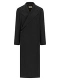 Women's Blue Wool Coat Clothing