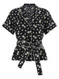 Women's Black Silk Blouse